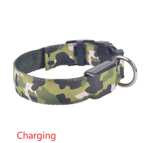 Camouflage pet supplies luminous dog collar